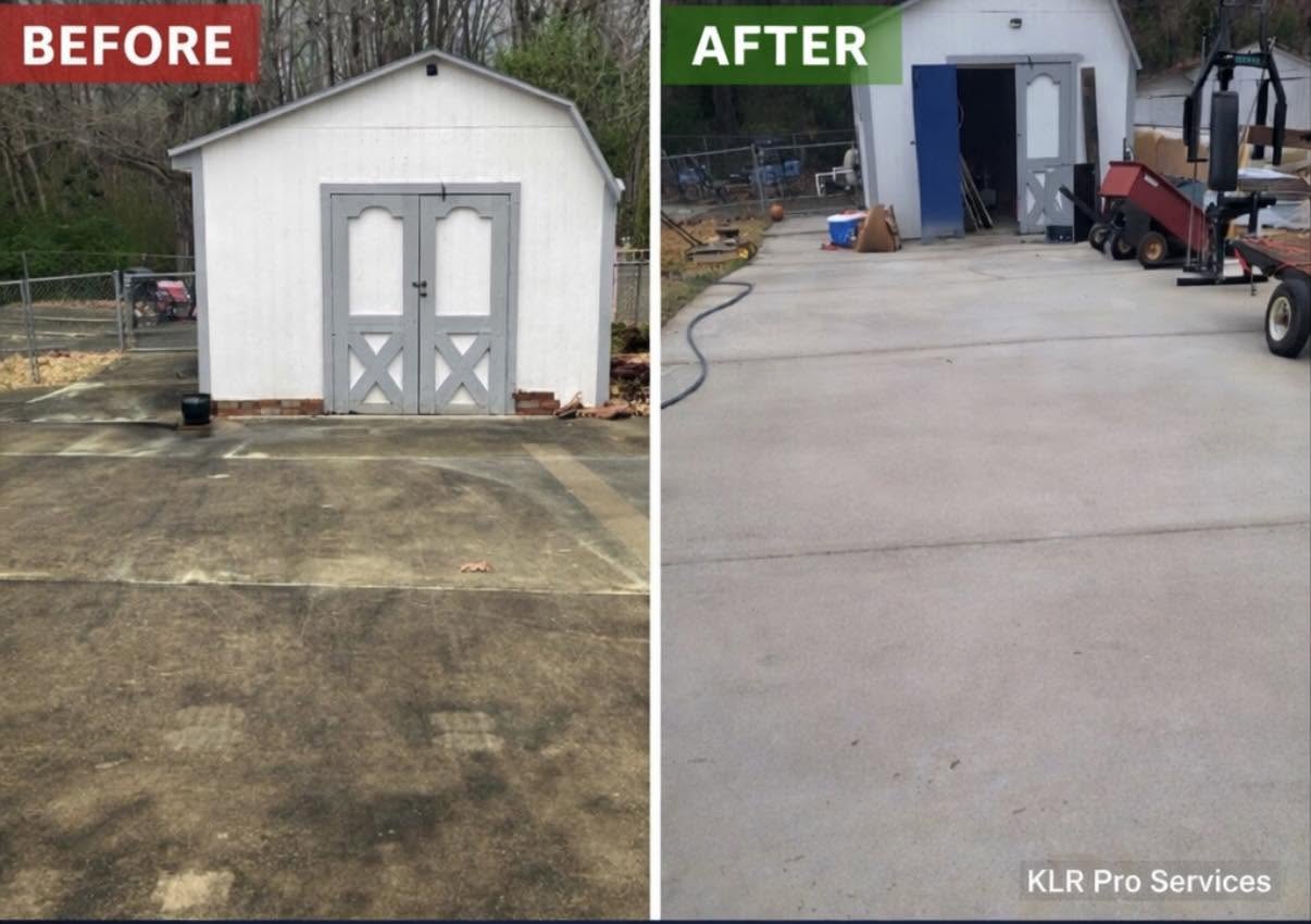 Pressure Washing — before and after by KLR Pro Services
